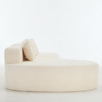 110.2'' Ivory Curved Sectional Sofa