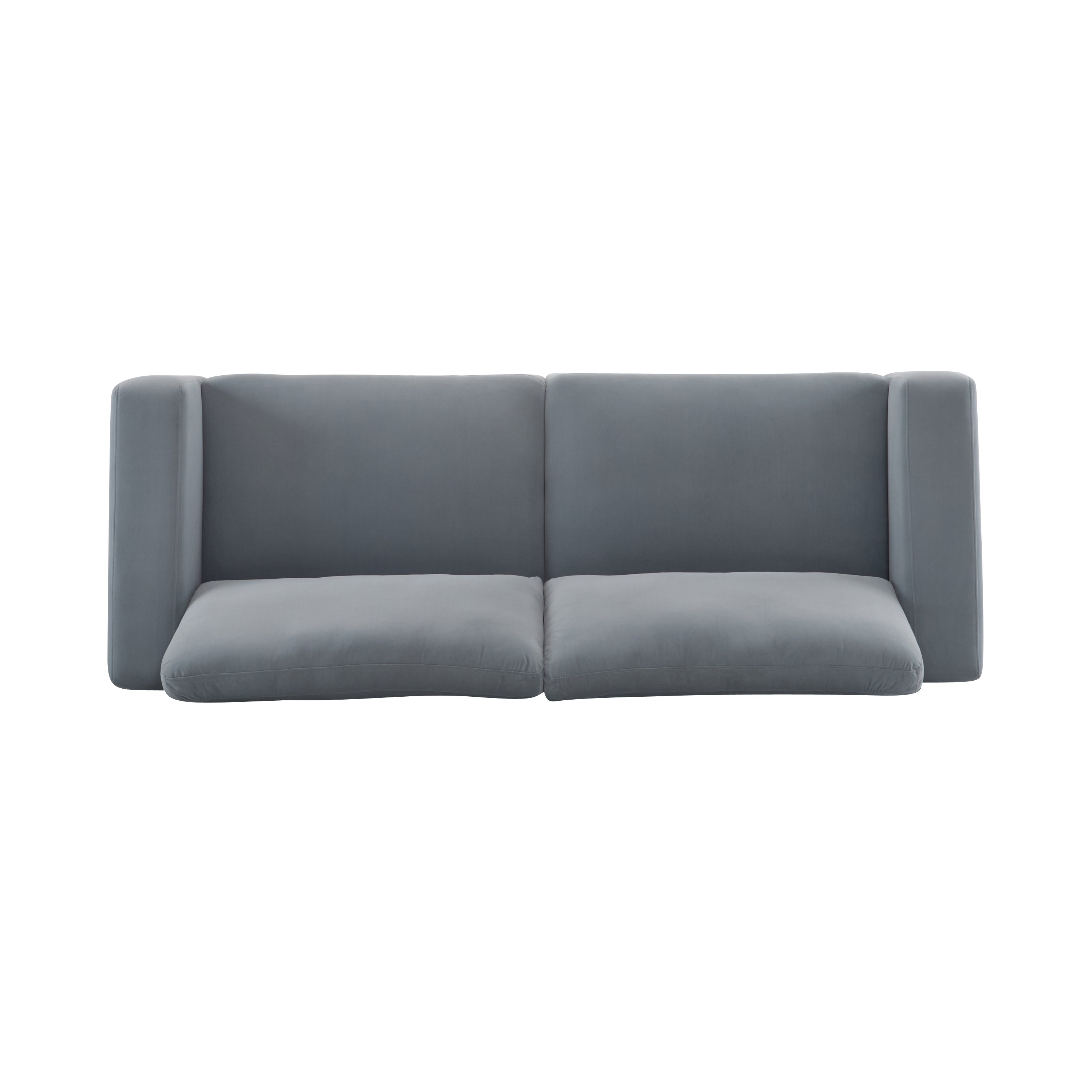 81'' Modern Square Arm Sofa with Soft Velvet Upholstery