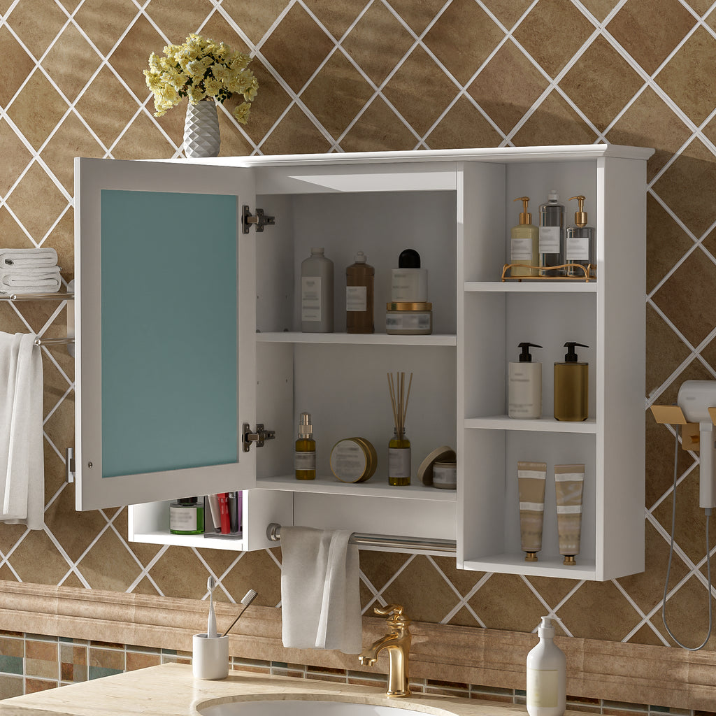 3-in-1 Bathroom Mirror Cabinet - 41-inch Wall Mounted