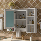 3-in-1 Bathroom Mirror Cabinet - 41-inch Wall Mounted
