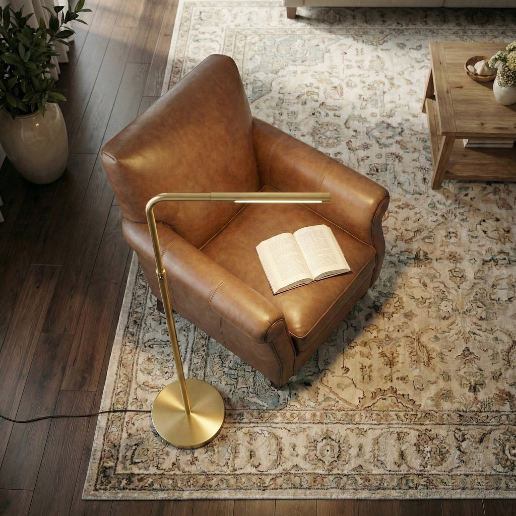 Verve Brassed Gold Floor Lamp