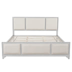 King Size Bed Frame with Upholstered Headboard
