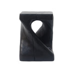 MGO Twist Shape Side Table, Wood-like texture