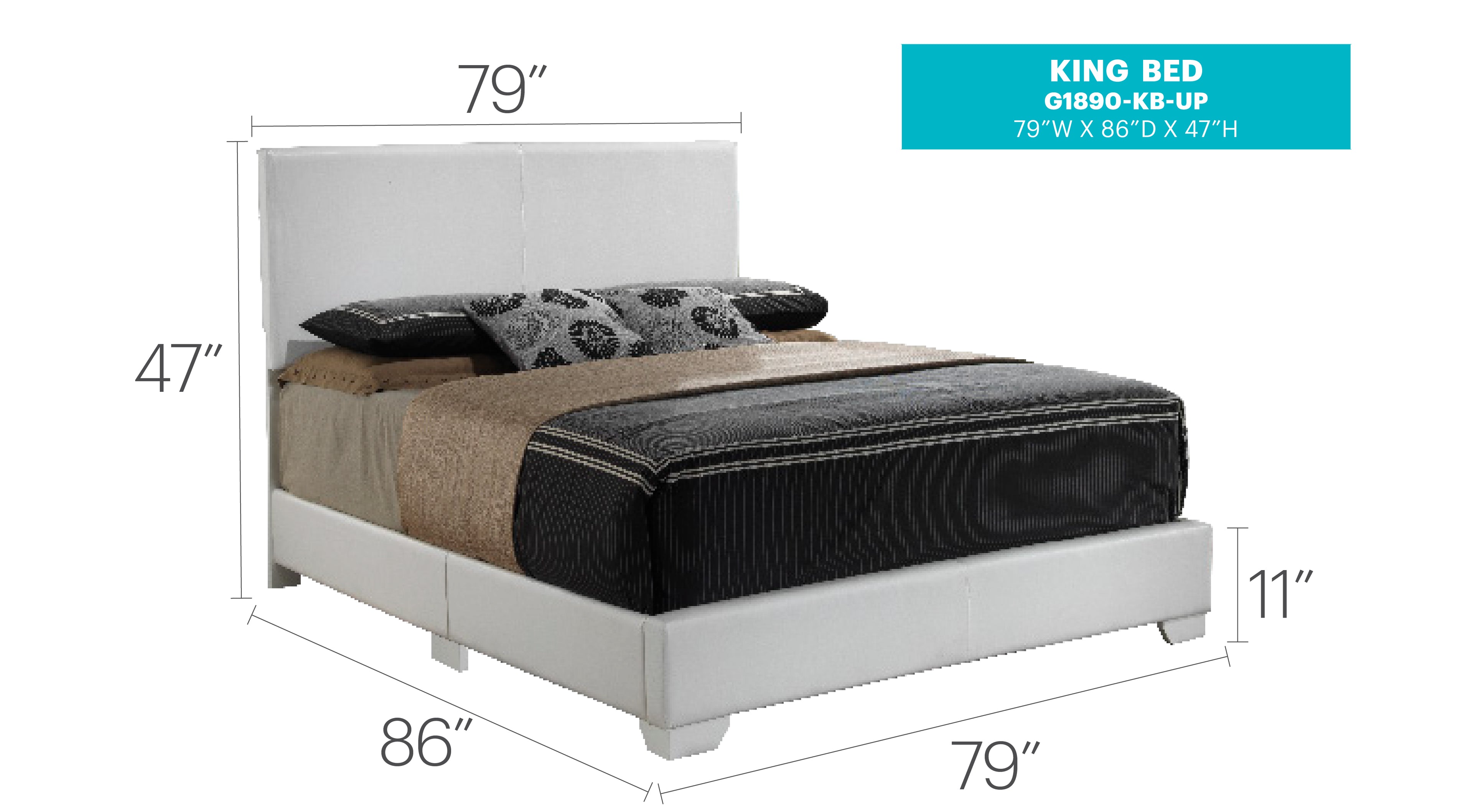 Aaron G1890-KB-UP King Bed