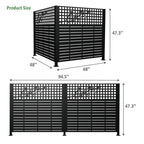 W48'' x H47.3'' x 2 Panels Metal Privacy Screen