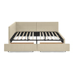 Full Size Storage Upholstered Tufted Bed Frame