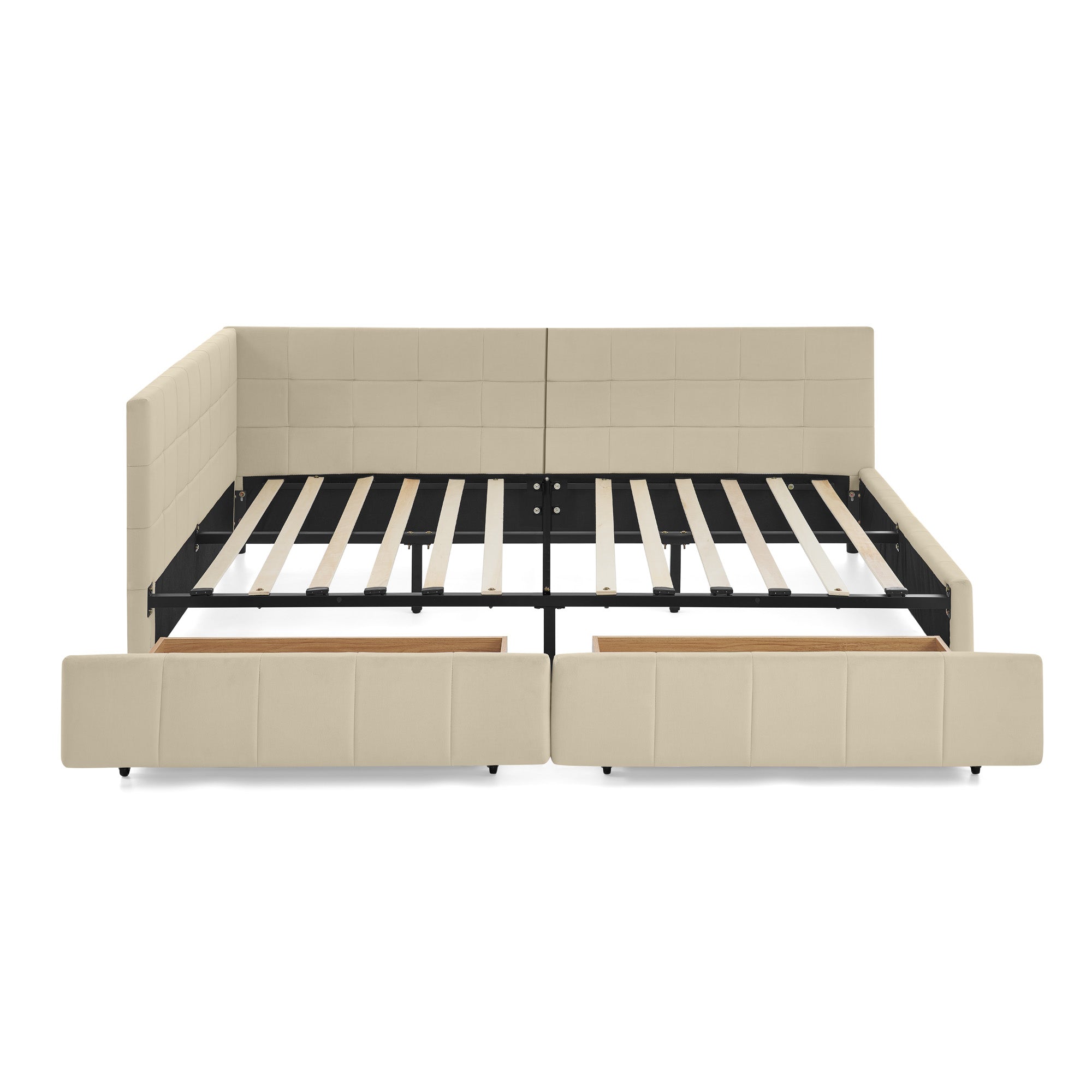 Full Size Storage Upholstered Tufted Bed Frame