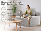 Round Sofa Bed with Memory Foam Sectional Couches