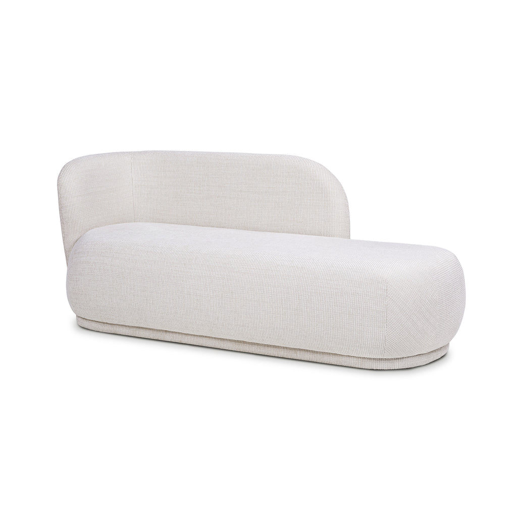 Aire 75" RAF Modern Rounded Chaise Lounge, Stone Light