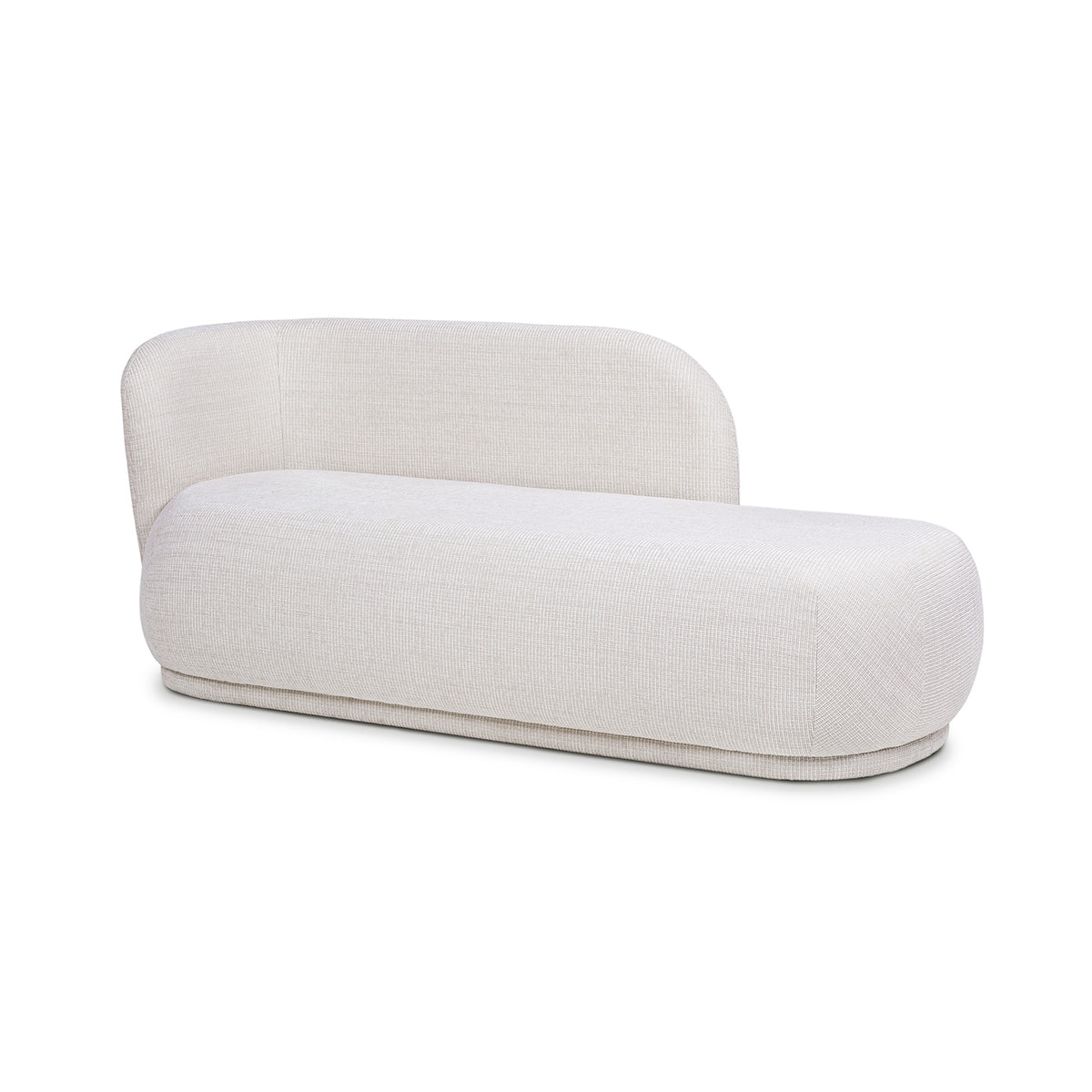 Aire 75" RAF Modern Rounded Chaise Lounge, Stone Light