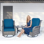 3 Piece Wicker Patio Furniture Set