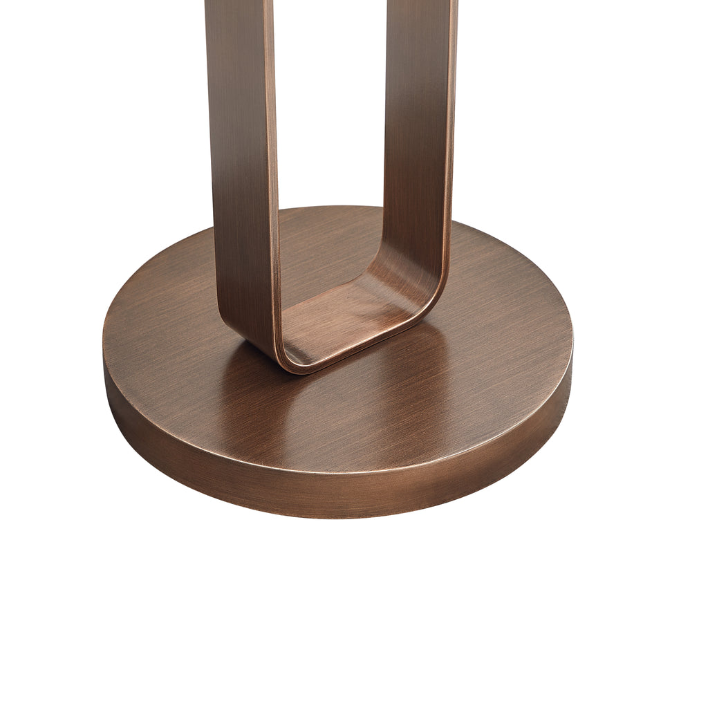 Tareel Antique Bronze Round Accent Table