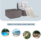 2-Piece All-Weather Outdoor Rattan Patio Furniture Set