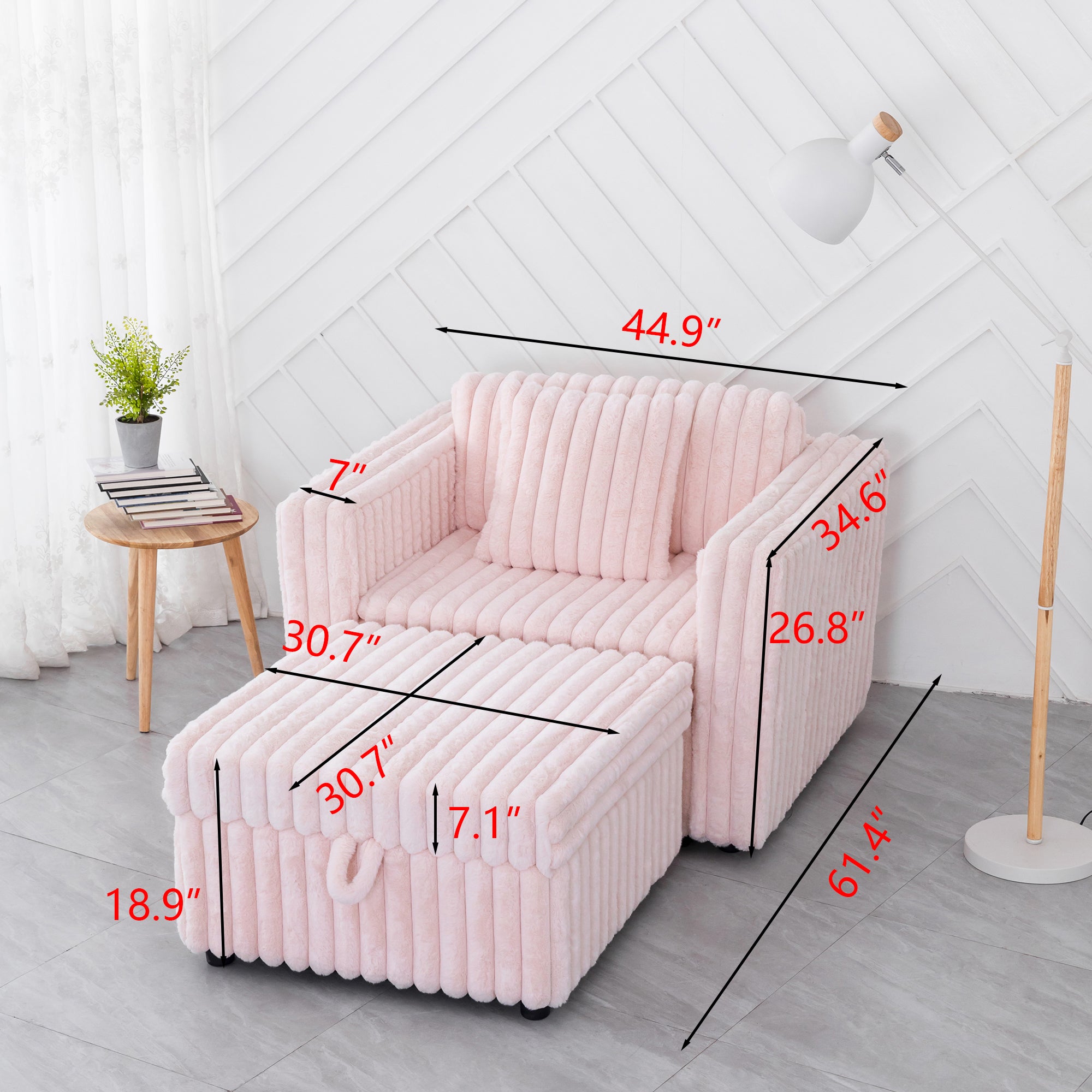 44.9" Soft Modular Sofa