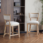 Upholstered Counter Height Bar Stools Set of 2