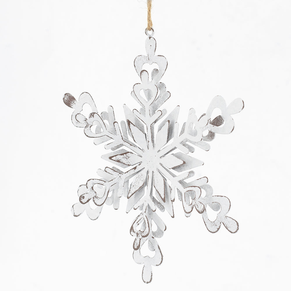 Iron Snowflake Hanger - Set of 6 Holiday Ornaments