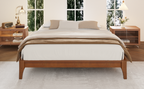 12 Inch Full Size Solid Dry Bamboo Wood Platform Bed Frame