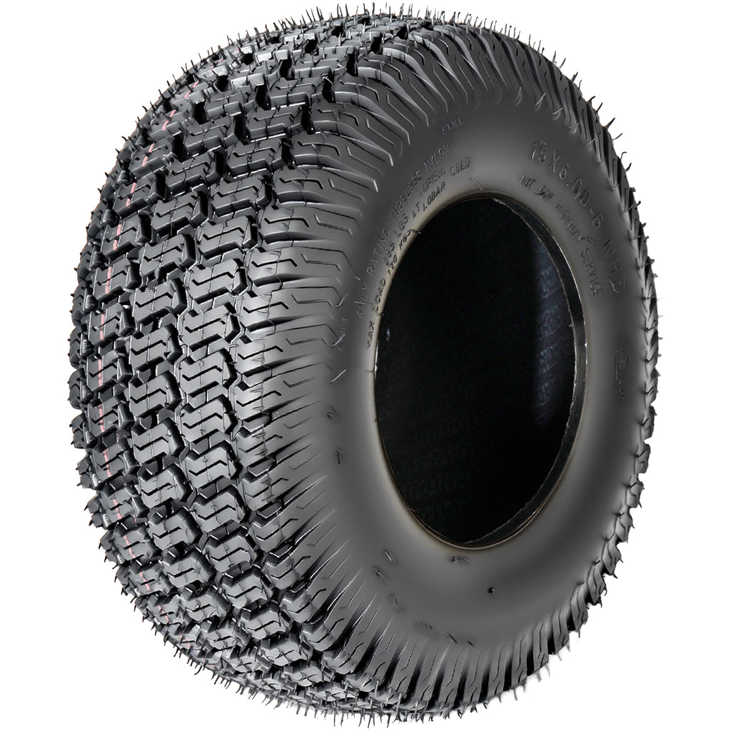 Set of 2 15x6.00-6 Lawn Mower Tires