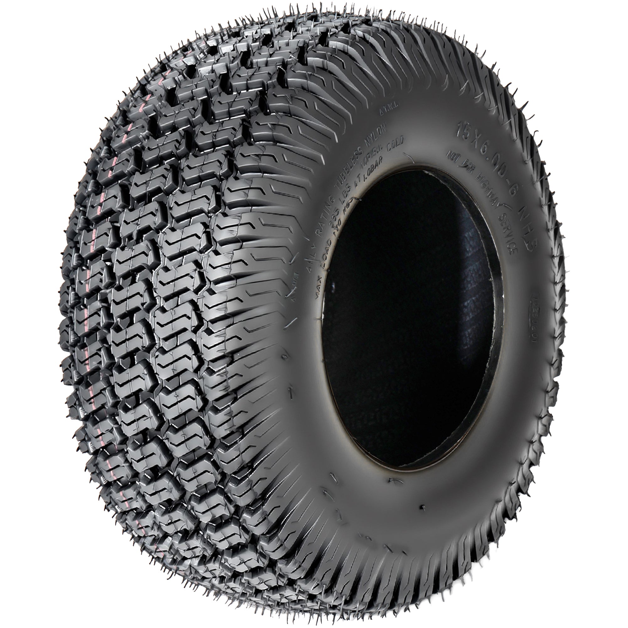 Set of 2 15x6.00-6 Lawn Mower Tires