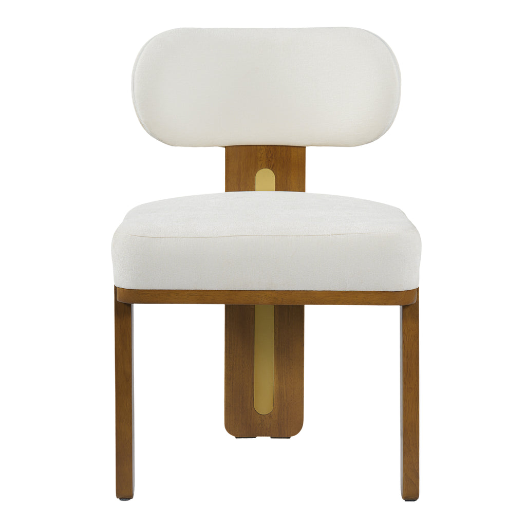 Modern Minimalist Round Upholstered Dining Chair Set of 2