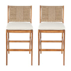 Outdoor Acacia Wood Bar Stools (Set of 2)