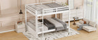 Wood Queen Size Bunk Bed with Ladder