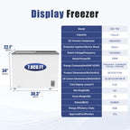 7.0 Cu.Ft Commercial Display Chest Freezer