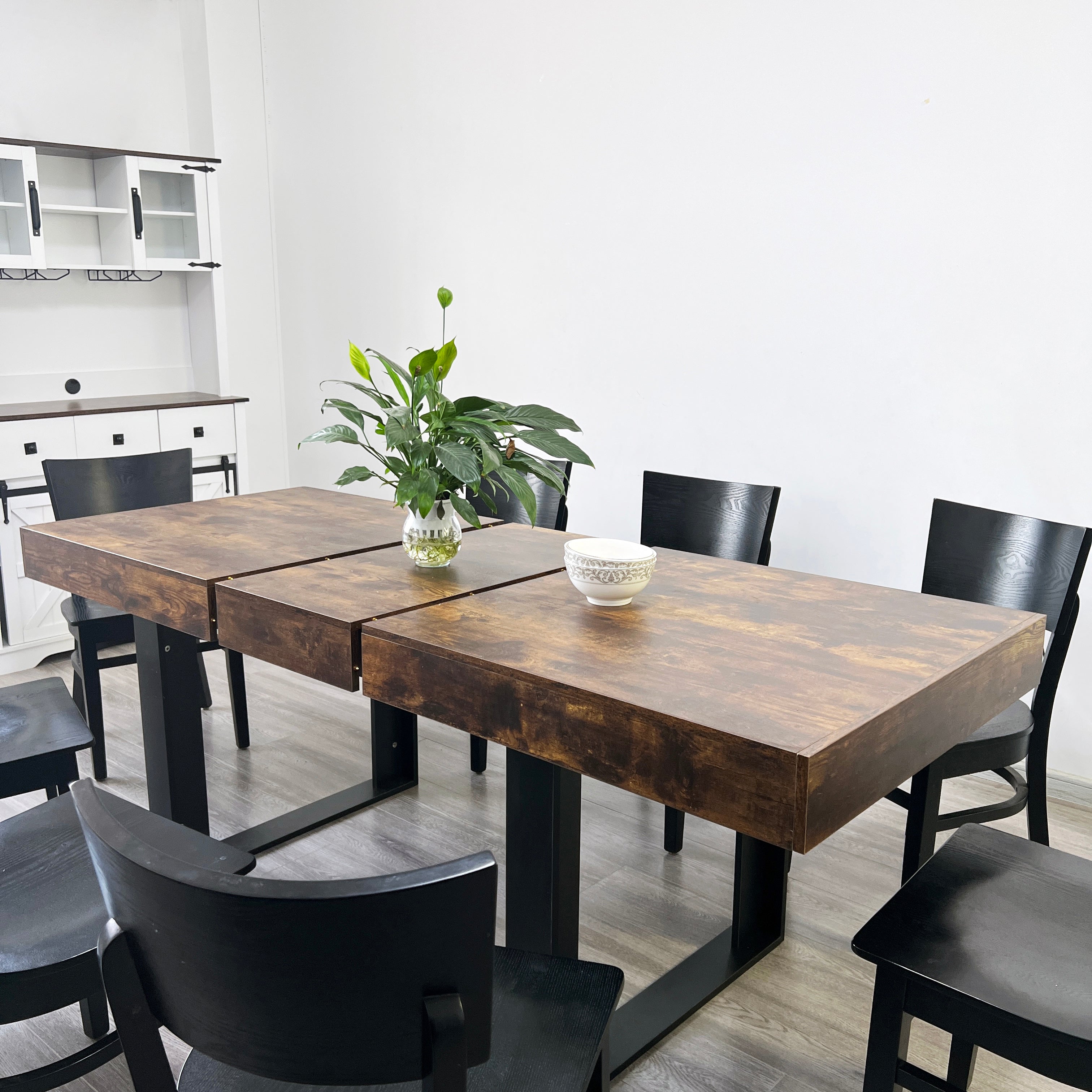 Extendable Dining Room Table for 6, 8, 10