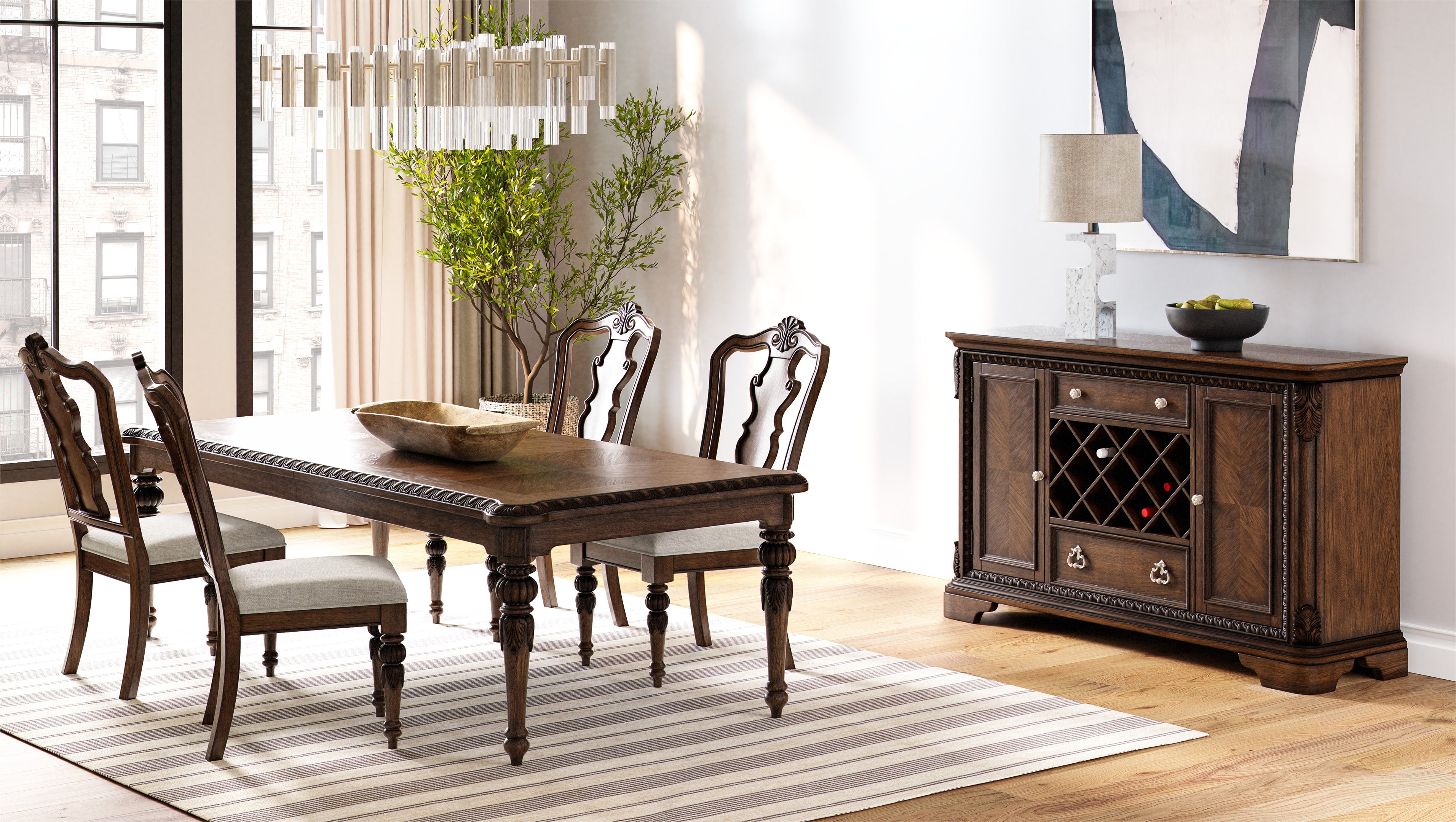 Mahogany Traditional Server
