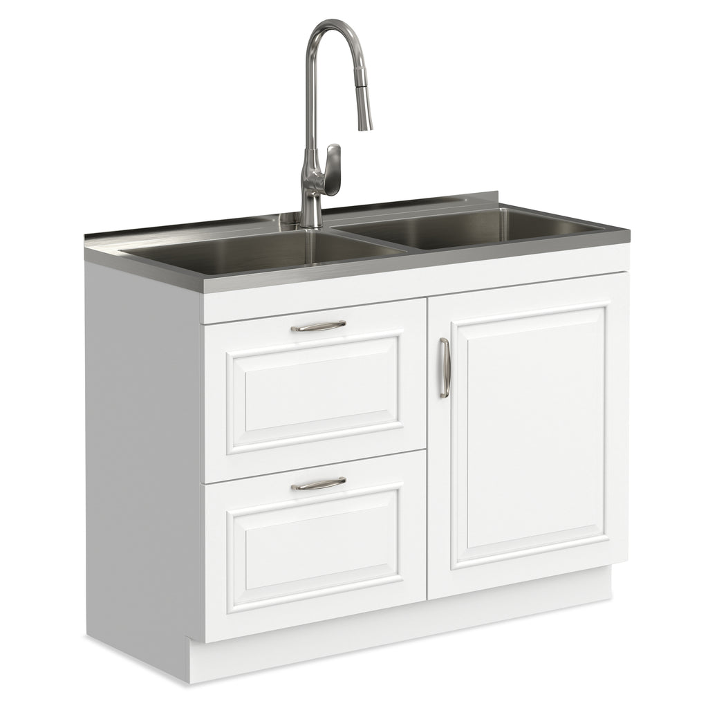 Darwin All-In-One 46-Inch Laundry Utility Sink and Cabinet