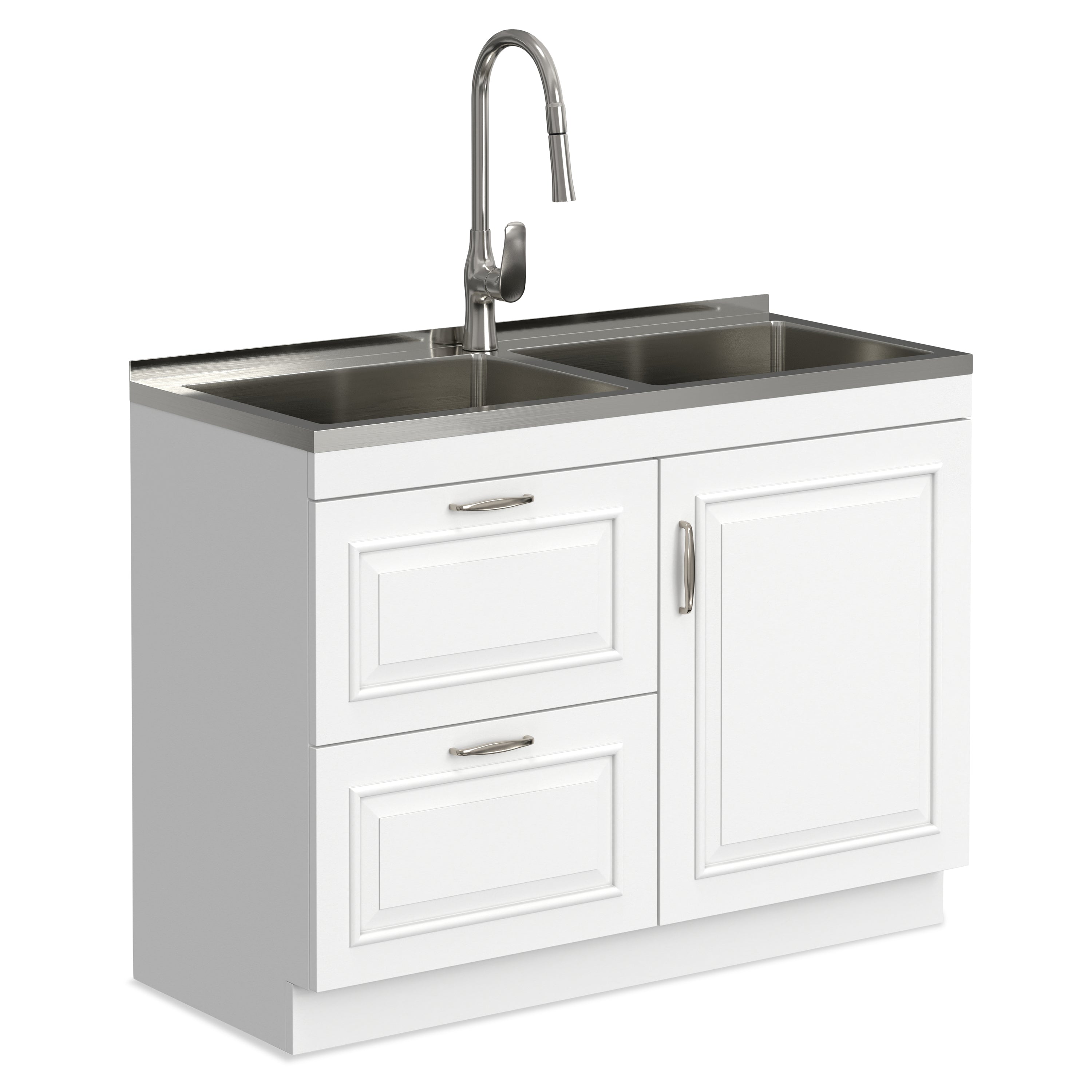 Darwin All-In-One 46-Inch Laundry Utility Sink and Cabinet