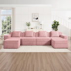 Modular 4 Seat U Shape Sectional Boneless Sofa
