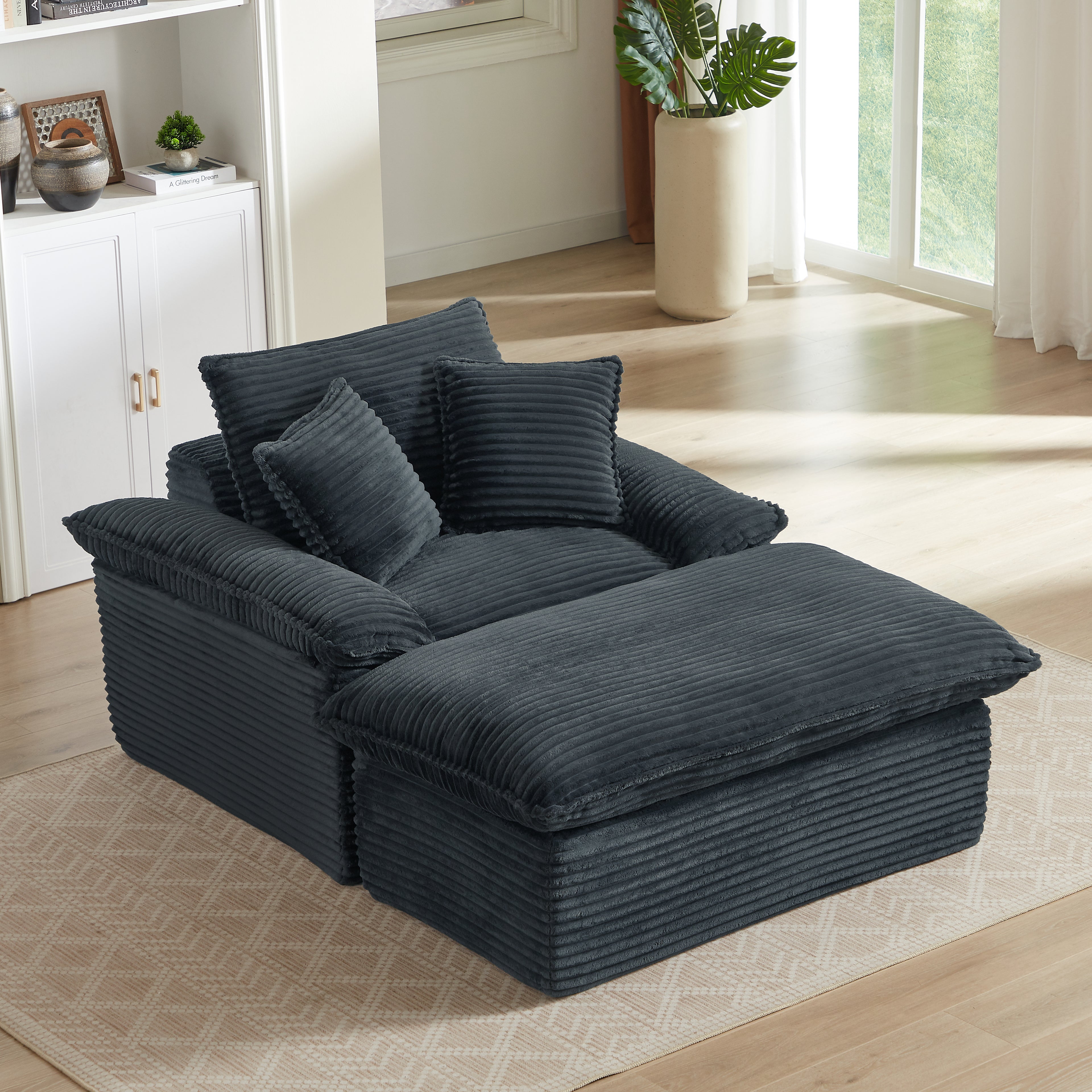 51.97 Inch Modern Comfortable Cushioned Compression Single Seat Sofa