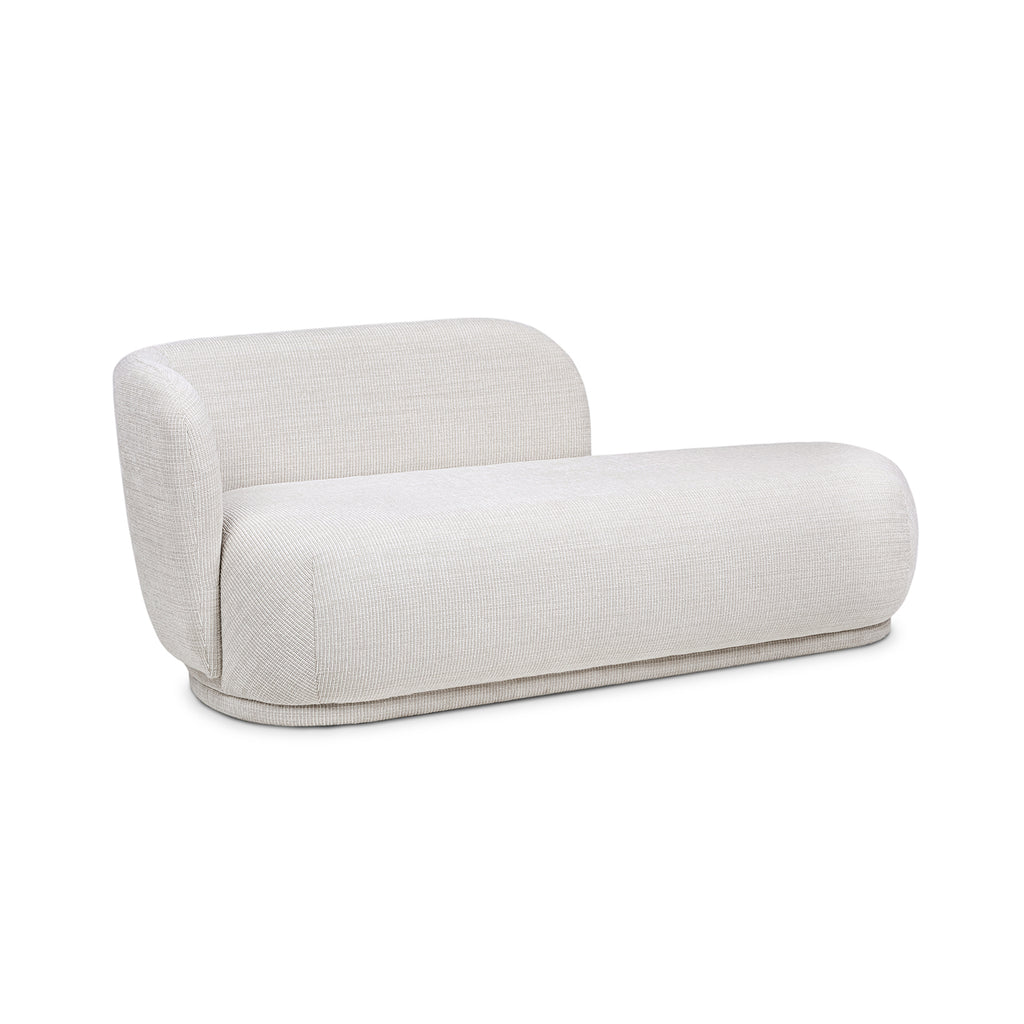 Aire 75" RAF Modern Rounded Chaise Lounge, Stone Light