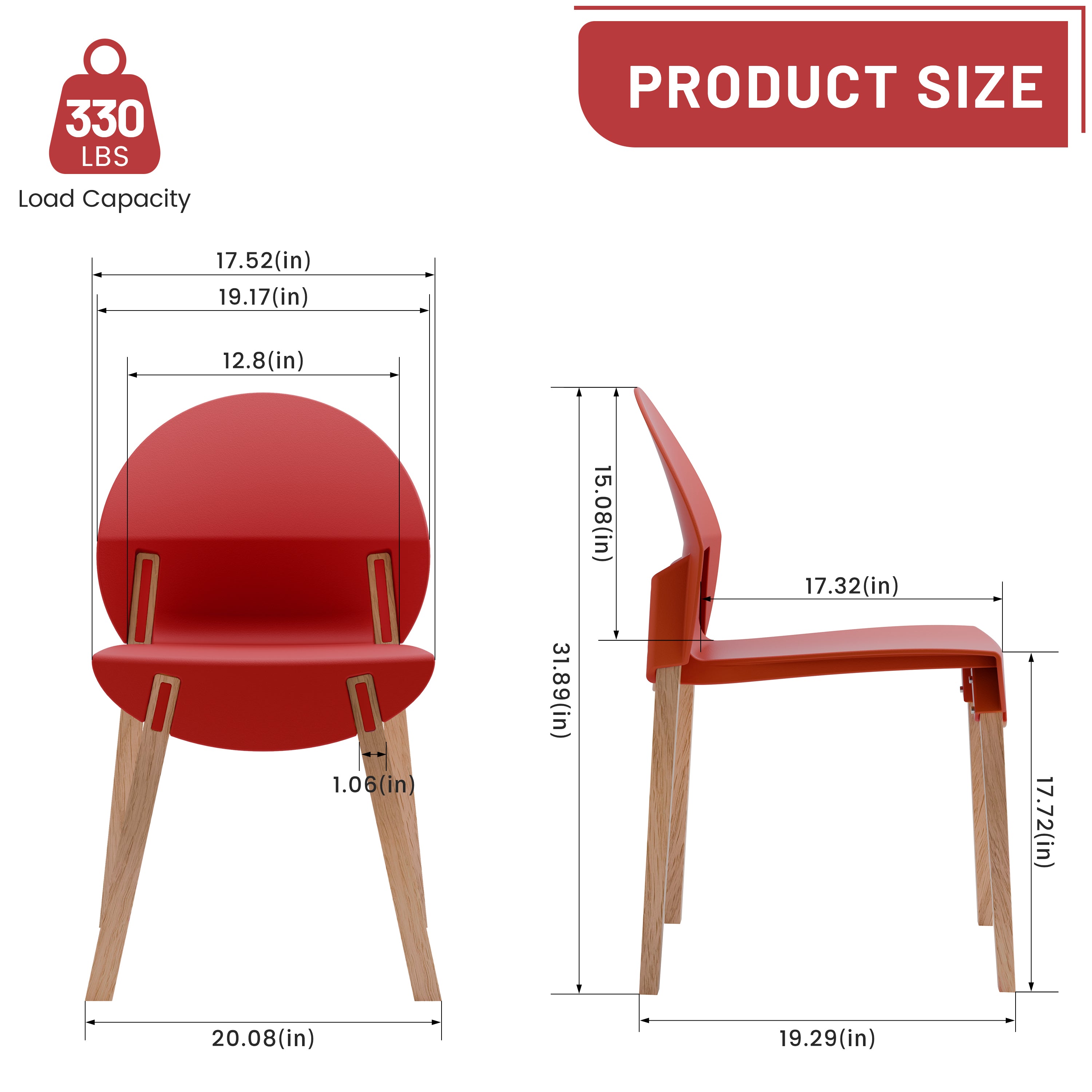 Summer 4-Pack Crimson Chairs