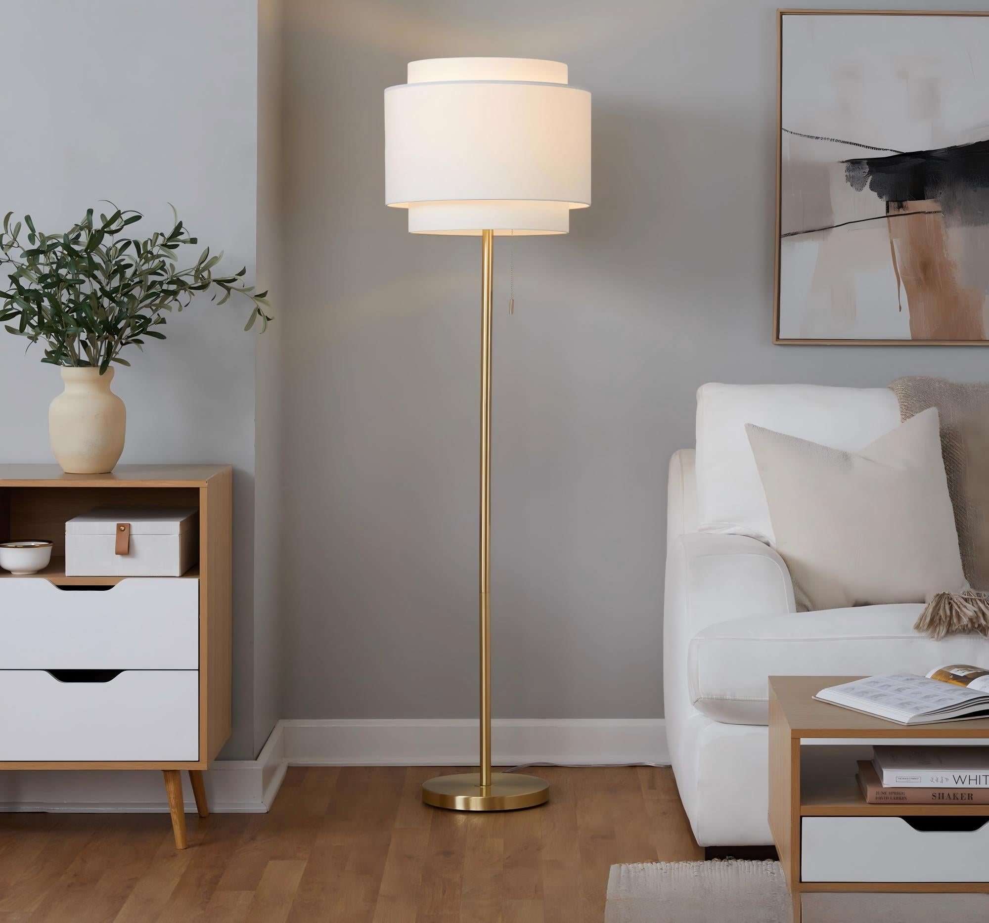 Tier 64" Contemporary Metal Floor Lamp
