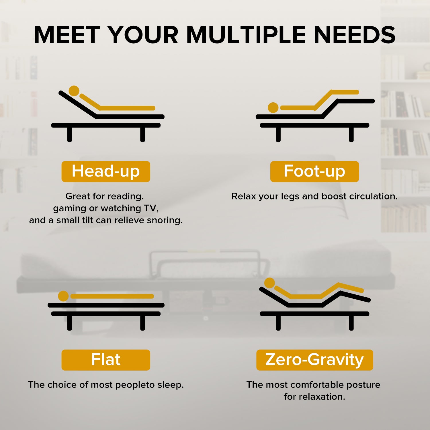 Adjustable Bed Base Frame Queen Bed Frame