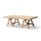 Hawthorne 48" Solid Reclaimed Elm Rectangular Trestle Coffee Table