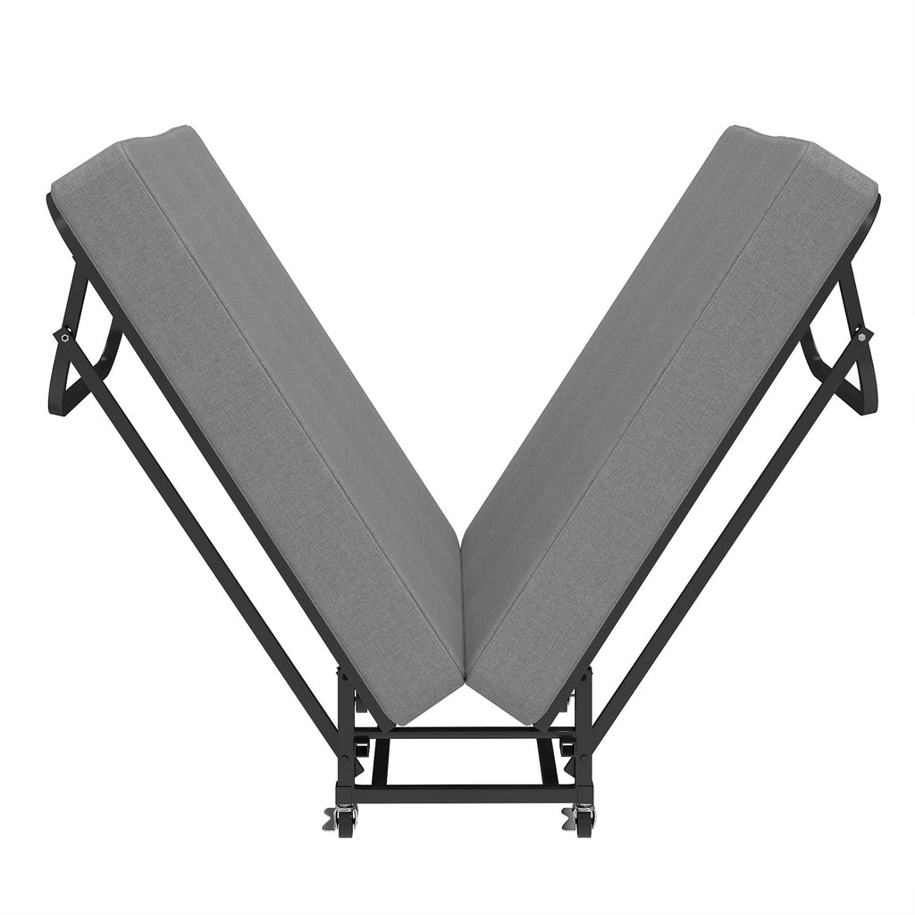 75" Folding Bed with Memory Foam Mattress