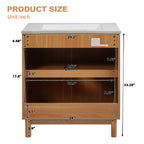 29.9-Inch Traditional Bathroom Vanity with Ceramic Sink