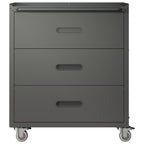 Heavy-Duty Metal Storage Cabinet with Wheels