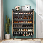 29.6 Inches Rustic Brown Shoe Cabinet