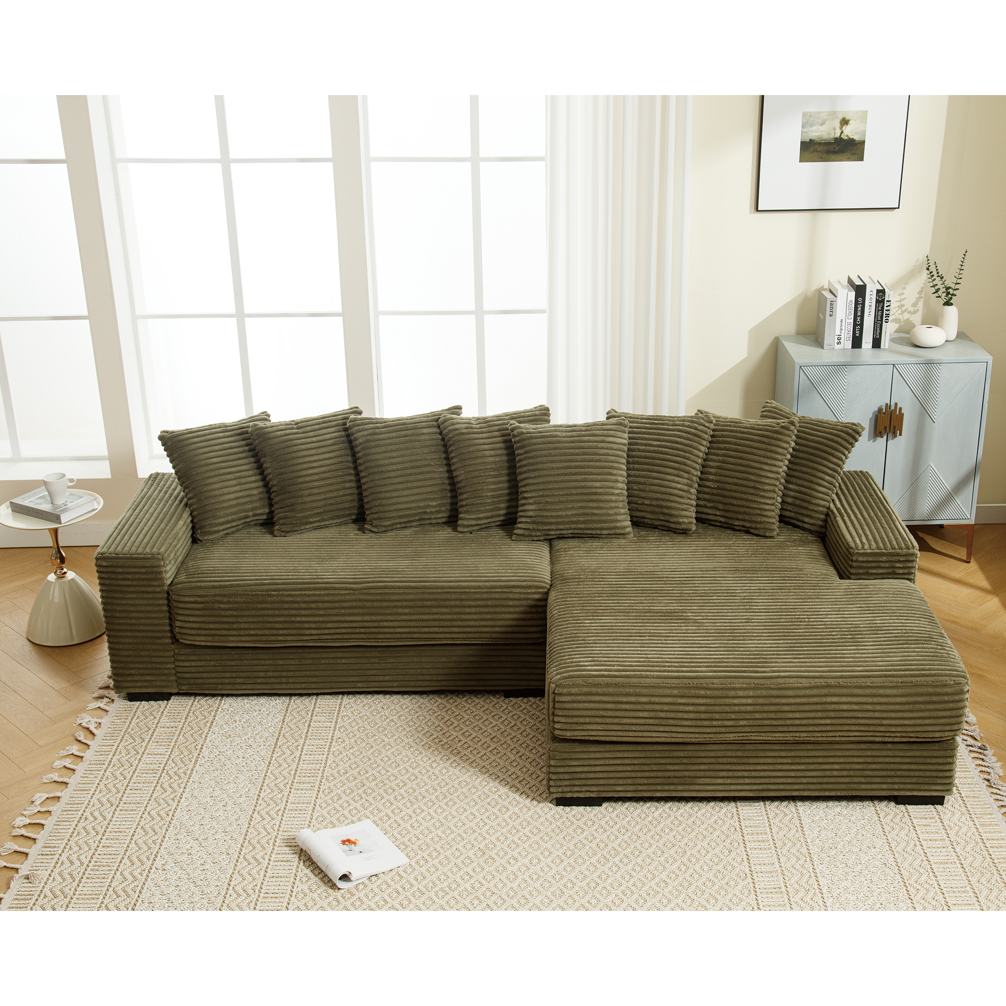 Oversized Two-Piece L Shaped Sofa