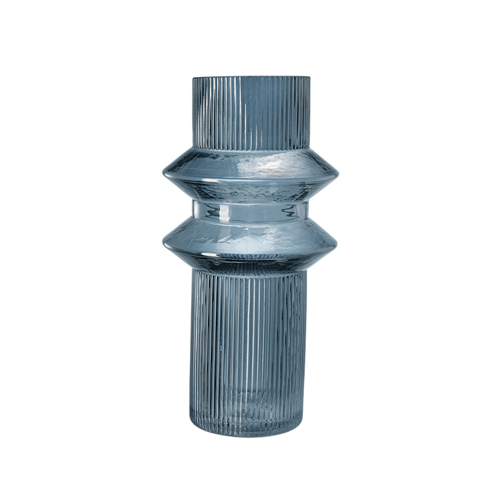 D5.9x11.8"H Fluted Accent Vases Set of 2