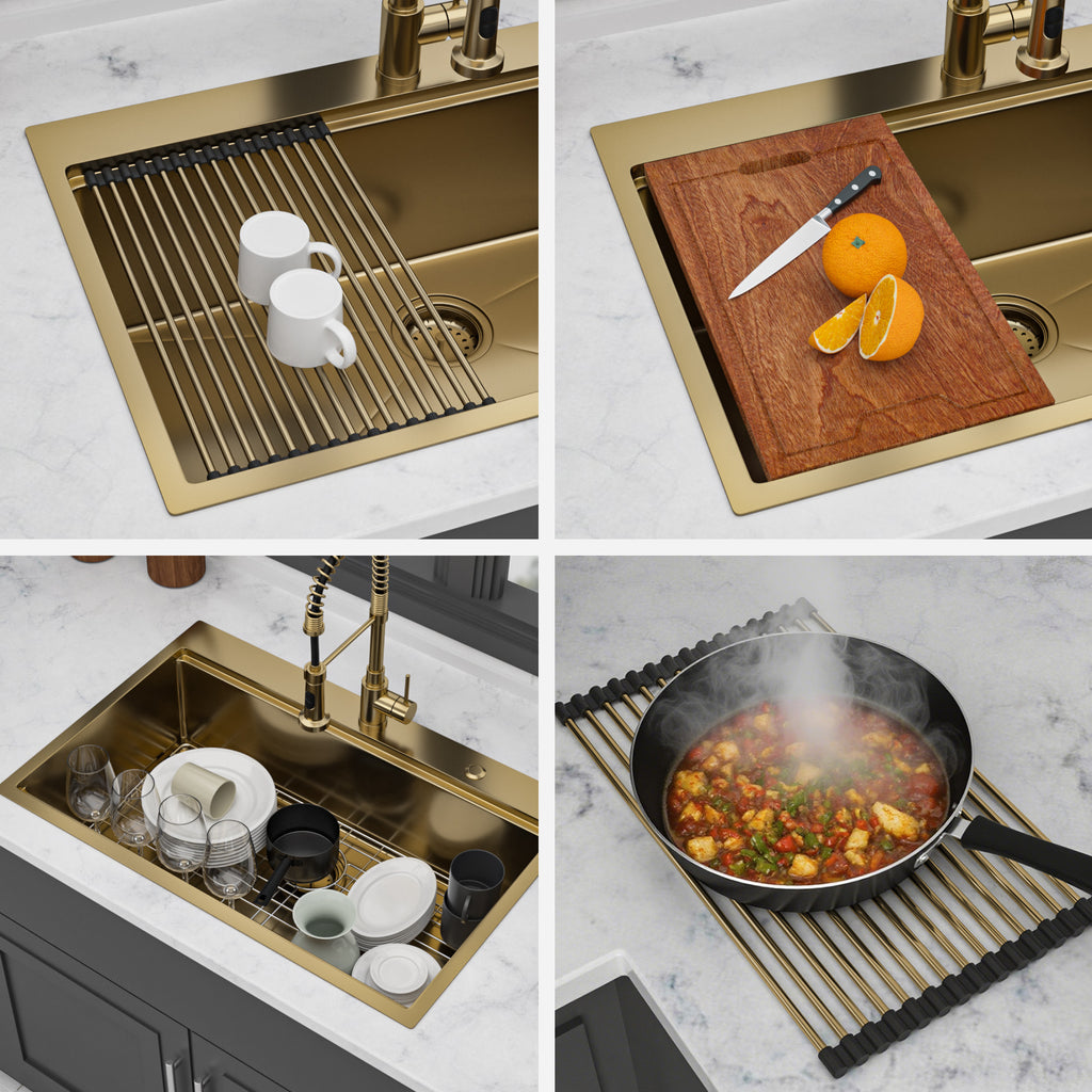 33" Drop In Kitchen Sink