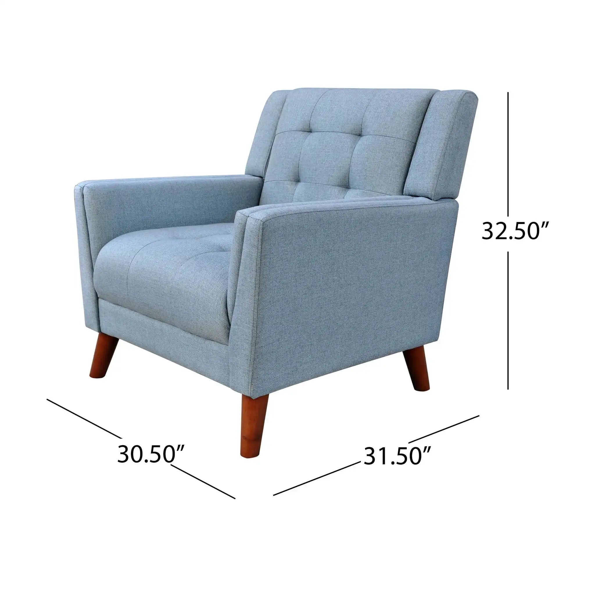 Luminaesque Fabric Upholstered Armchair With Tufted Back