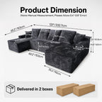 131" U-Shape Cloud Sectional Couch