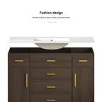 48" Dark Brown Bathroom Vanity