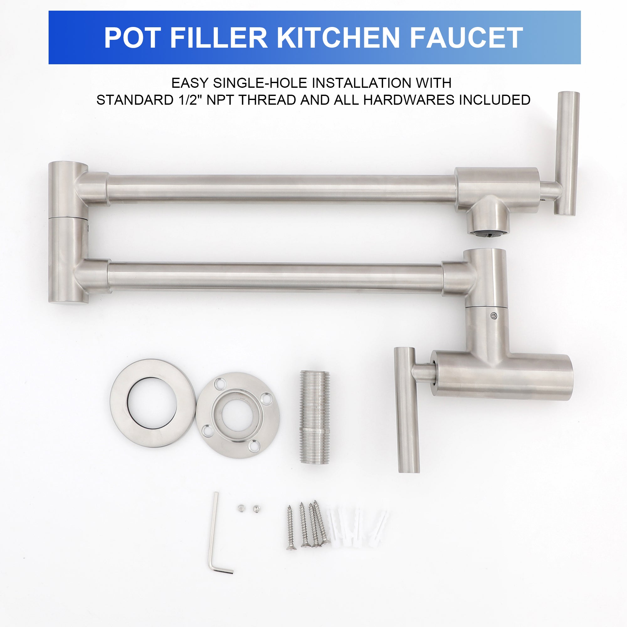 Brushed Nickel Pot Filler Faucet