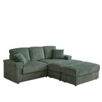 84-Inch Corduroy 3-Seater Sofa